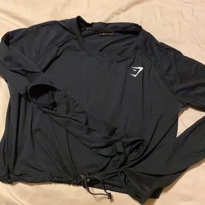 Gymshark crop top with draw string